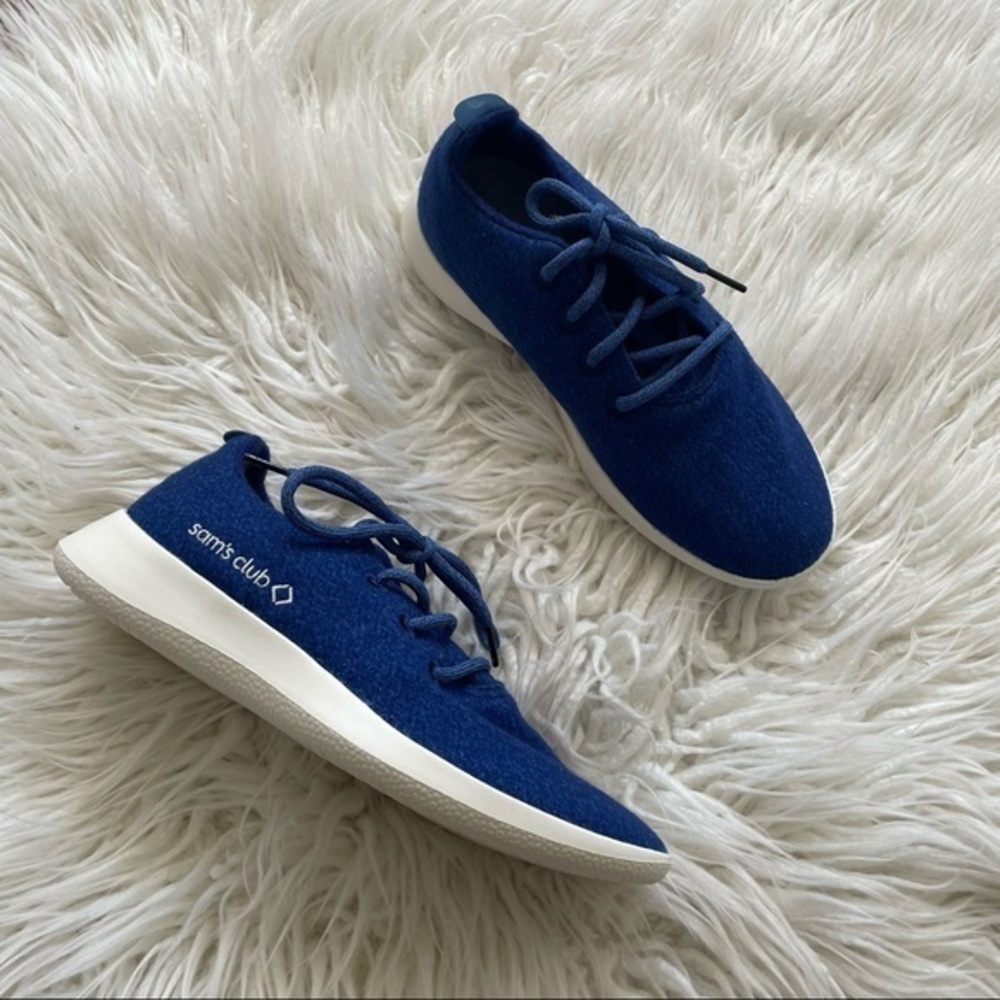 Allbirds blue wool runner athletic sneakers shoes LOGO MENS 9 NEW